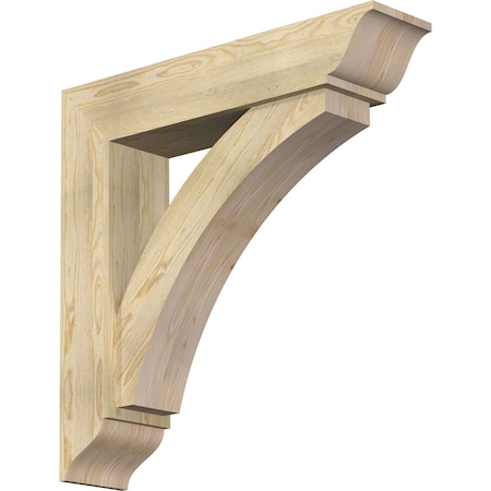 Thorton Traditional Rough Sawn Bracket W/ Offset Brace, Douglas Fir, 8W X 36D X 36H